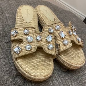 Jessica Simpson espadrille slides